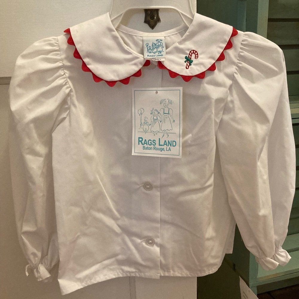 Rags Land White Button Down with Collar